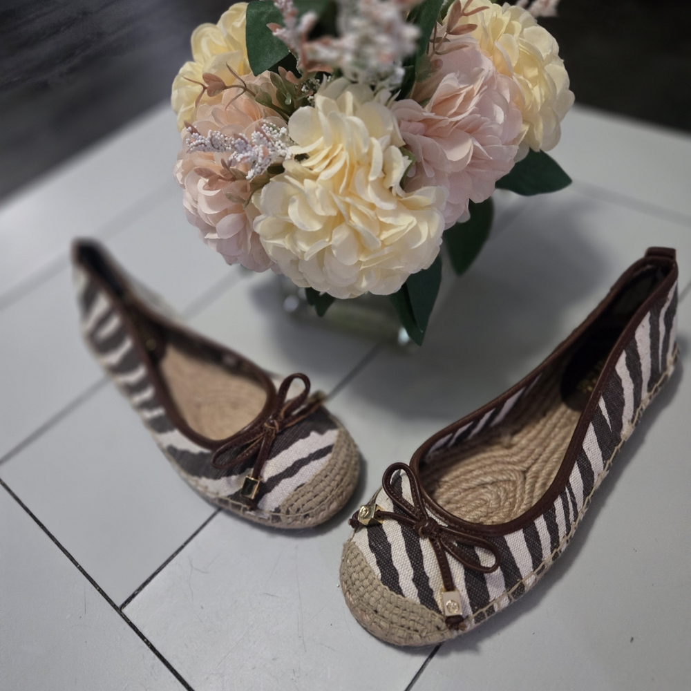 Michael Kors Brown and Cream Espadrilles